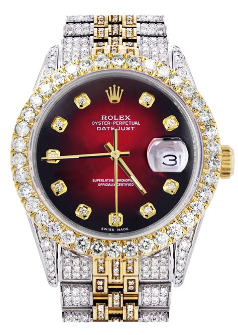 rolex iced out red|iced out Rolex price.